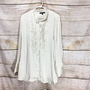Banana Republic tan silken shirt XXL polyester